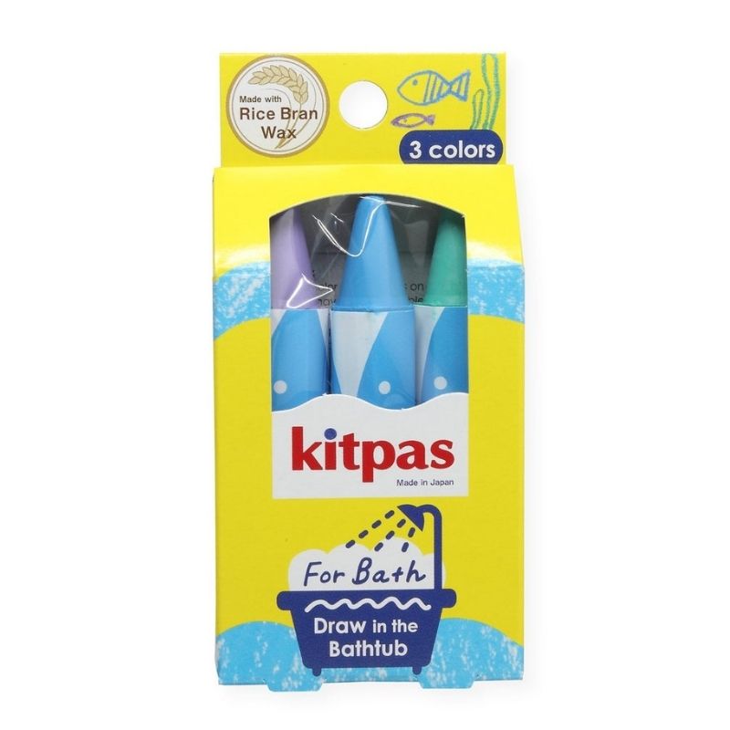 Kitpas Rice Wax Bath Crayons 3 Pack - Fish
